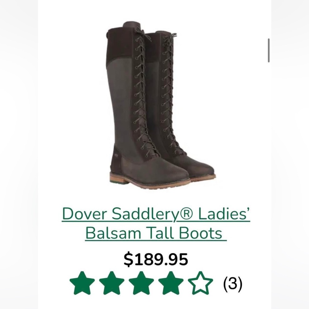 Dover Saddlery Ladies Balsam Tall Boots. Horse barn boots